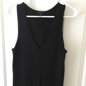 Ann Taylor Black Sleeveless V Neck